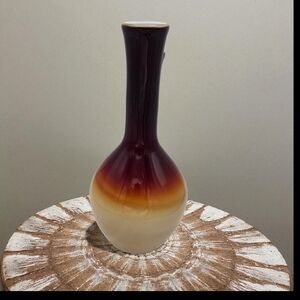 Vintage Charles Correll Studio Art Glass Peachblow Case Glass Vase Signed Dated
